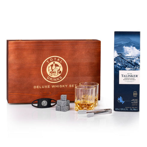 Talisker 10 Year Old Single Malt Scotch Whisky Gift Box with Accessories
